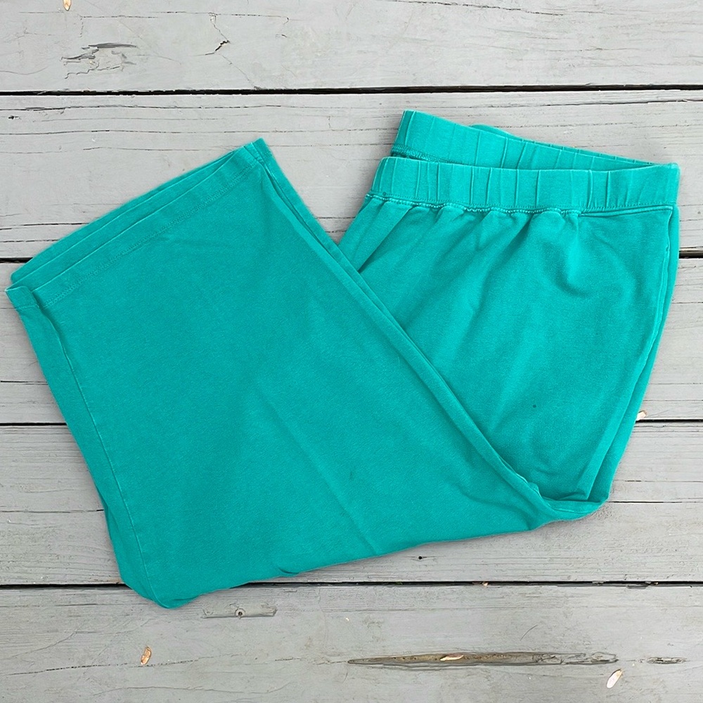 Catherines Teal Elastic Capri Leggings